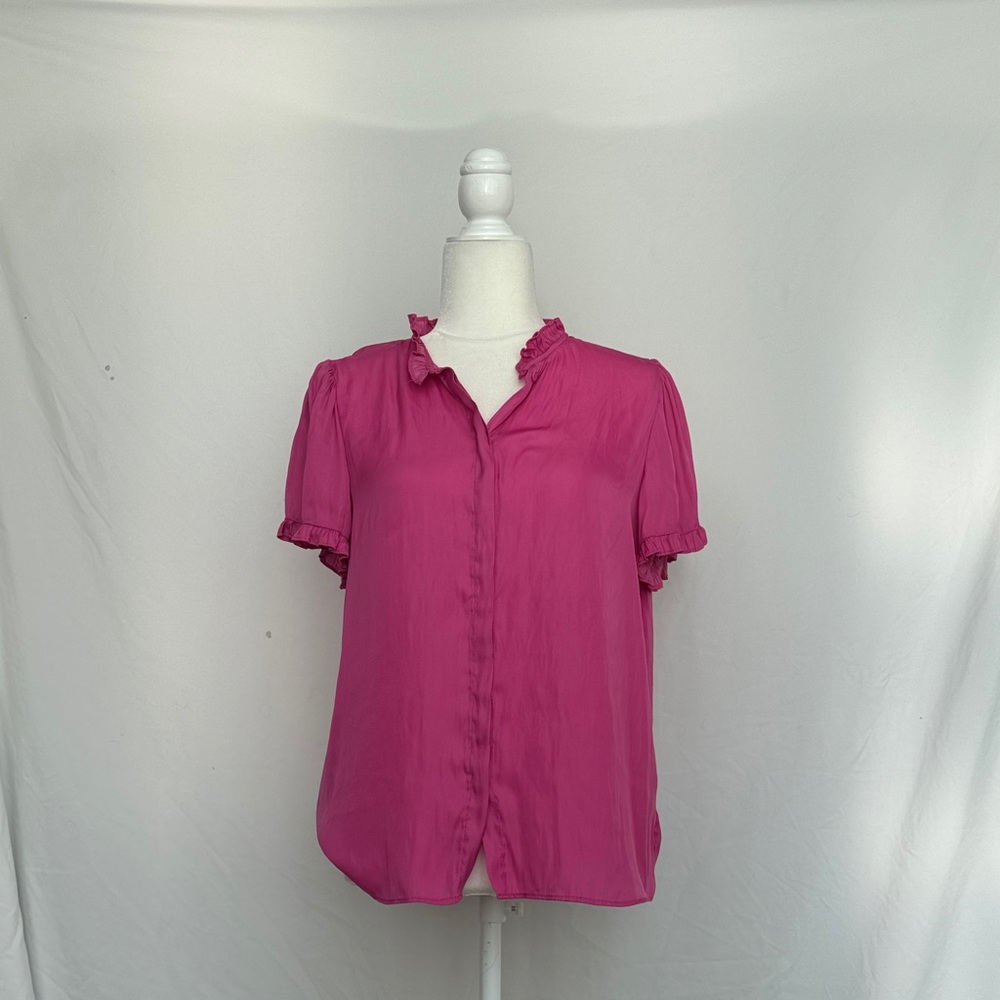T Tahari Fuchsia Button Down Shirt